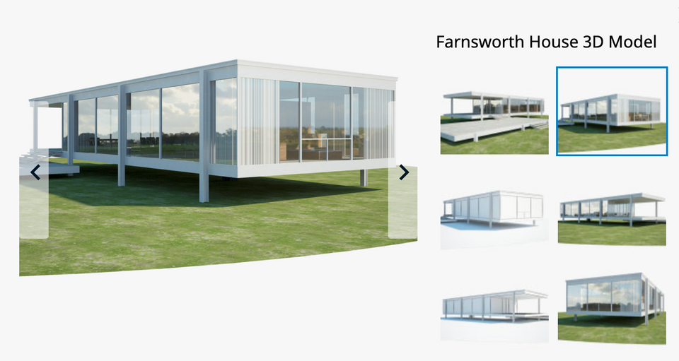 Farnsworth House 3D Modelphotorealistic and highly detailed with textures