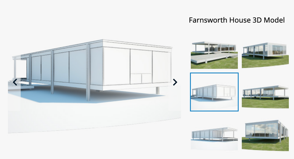 Farnsworth House 3D Modelphotorealistic and highly detailed with textures