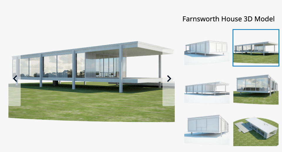 Farnsworth House 3D Modelphotorealistic and highly detailed with textures