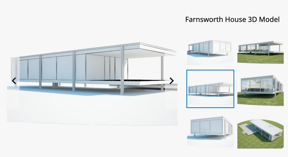 Farnsworth House 3D Modelphotorealistic and highly detailed with textures