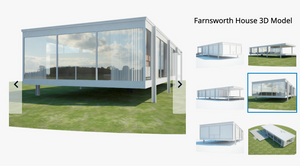 Farnsworth House 3D Modelphotorealistic and highly detailed with textures