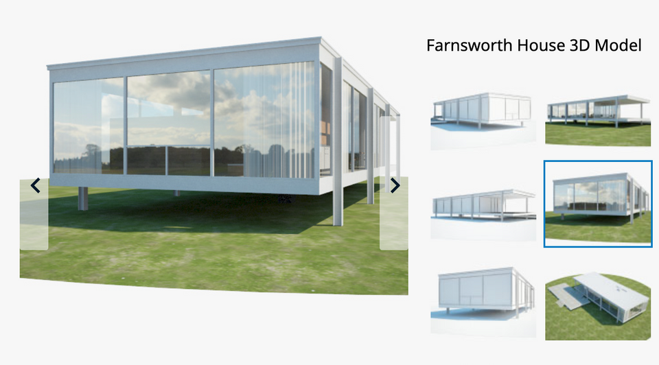 Farnsworth House 3D Modelphotorealistic and highly detailed with textures