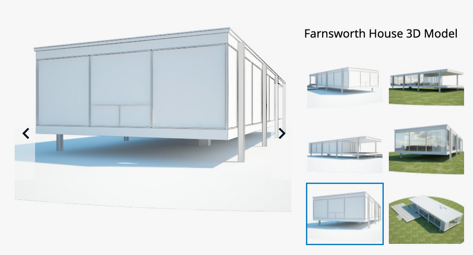 Farnsworth House 3D Modelphotorealistic and highly detailed with textures