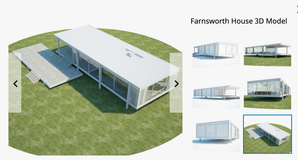 Farnsworth House 3D Modelphotorealistic and highly detailed with textures